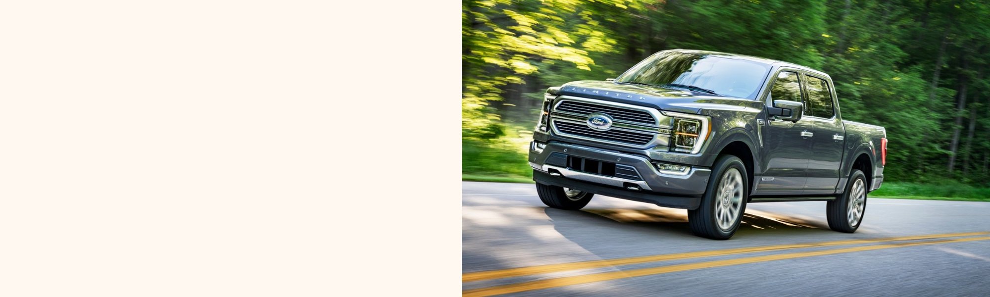 2021 Ford F-150 driving on a road